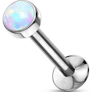 Labret Opale con incastonatura a coppa d´argento Push-In