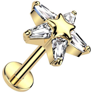Labret stella zircone Push-In