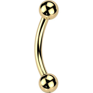 Titanio Barbell Curvo Una sfera fissa Push-In