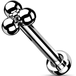 Titanio Labret Triangolo di sfere Push-In