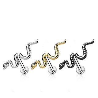 Titanio Labret Serpente  Push-In