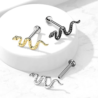 Titanio Labret Serpente  Push-In