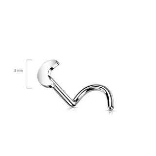 Titanio Screw Nasale Luna piatta d´argento Push-In