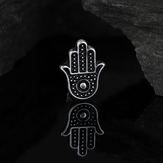 Barbell Hamsa Argento
