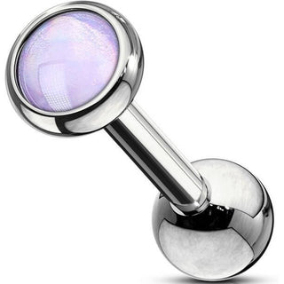 Barbell Pietra sintetica piatta brillante