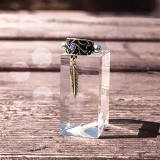 Earcuff Pendente design piuma