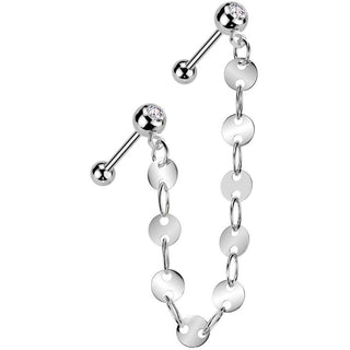 Value Pack Due zirconi barbell catena