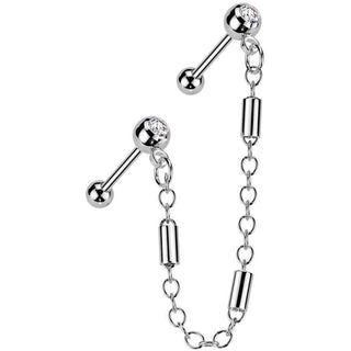 Value Pack Due zirconi barbell catena