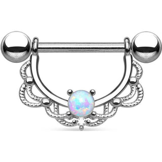 Piercing Capezzolo Pendente a ghirlanda con opale
