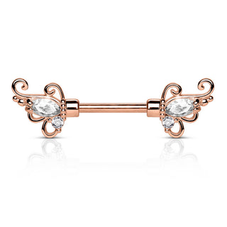 Piercing Capezzolo Ali di zirconi
