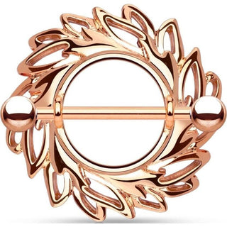 Piercing Capezzolo Corona di foglie