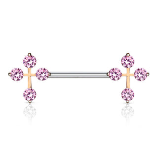 Piercing Capezzolo Croci di zirconi