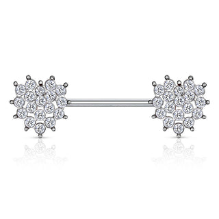 Piercing Capezzolo Cuori di zirconi
