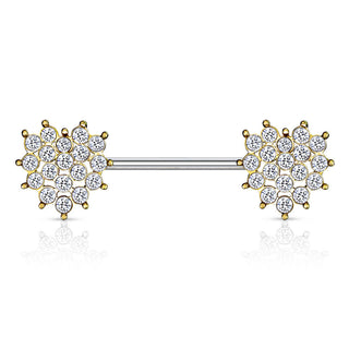 Piercing Capezzolo Cuori di zirconi