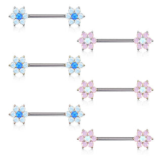 Piercing Capezzolo Fiori di opali