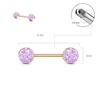 Piercing Capezzolo Pietra sintetica brillante