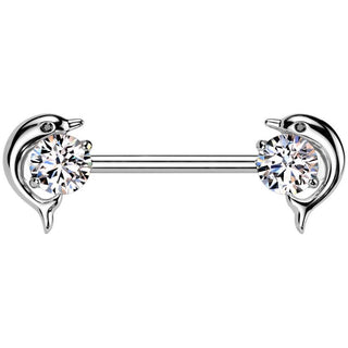 Piercing Capezzolo Delfini zirconi
