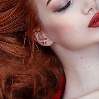 Labret Libellula d´argento Filettatura Interna
