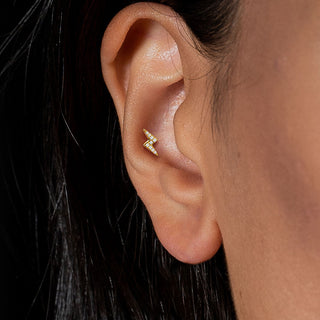 Labret Saetta di zirconi Filettatura Interna