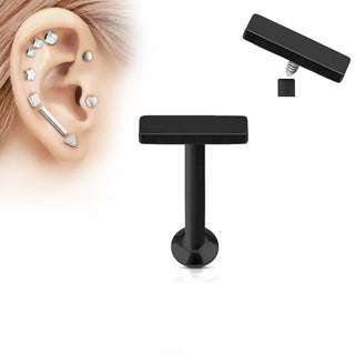 Labret Barretta piatta Filettatura Interna