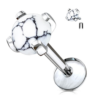 Labret Pietre semipreziose Filettatura Interna