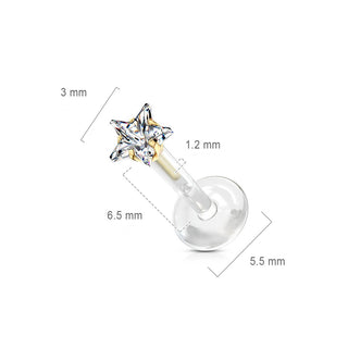 Labret Zircone a stella