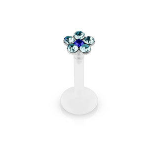 Labret Fiore di zirconi