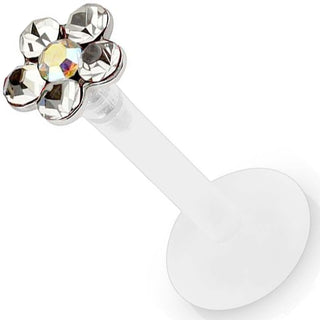 Labret Fiore di zirconi