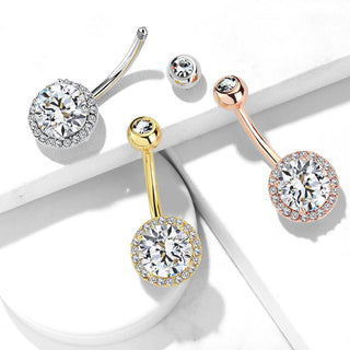 Piercing Ombelico Zircone rotondo