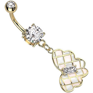 Piercing Ombelico Farfalla con zirconi
