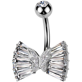 Piercing Ombelico Nastro zirconi