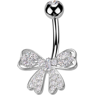 Piercing Ombelico Nastro zirconi
