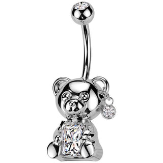 Piercing Ombelico Orso teddy zirconi