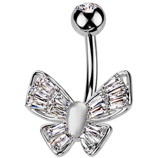 Piercing Ombelico Farfalla zirconi