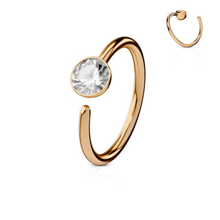 Anello Piercing Zircone  Pieghevole