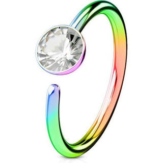 Anello Piercing Zircone  Pieghevole