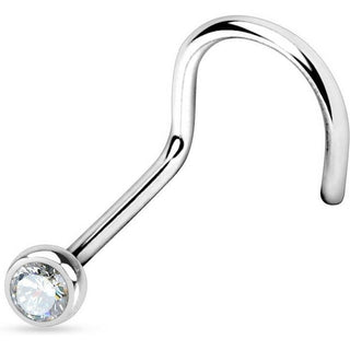 Screw Nasale Zircone e argento