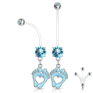 Piercing Ombelico BABY ON BORD pendente con Zircone