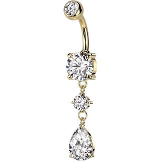 Piercing Ombelico Pendenti a goccia in zircone