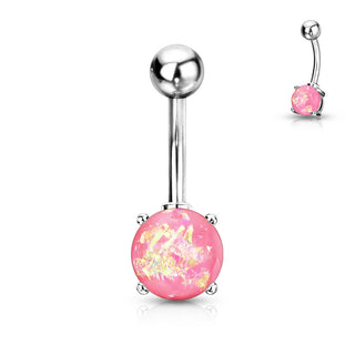 Piercing Ombelico Opale e Argento
