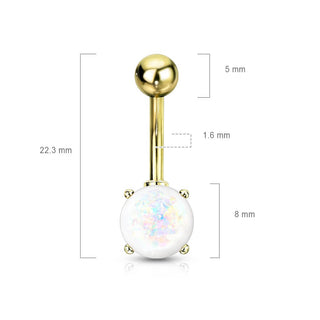 Piercing Ombelico Opale
