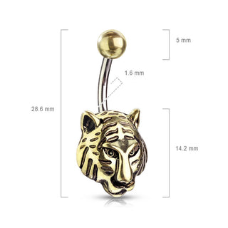 Piercing Ombelico Tigre d´oro