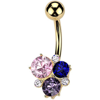 Piercing Ombelico Pietre colorati