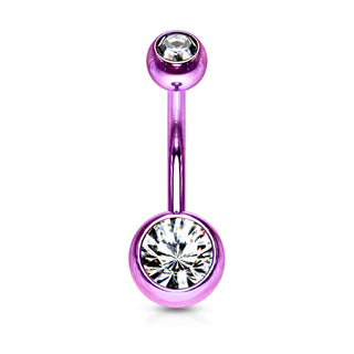 Piercing Ombelico Sfera Zirconi