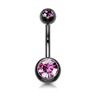 Piercing Ombelico Sfera Zirconi