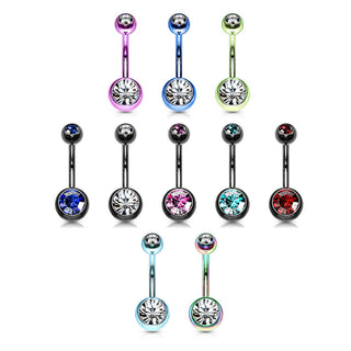 Piercing Ombelico Sfera Zirconi