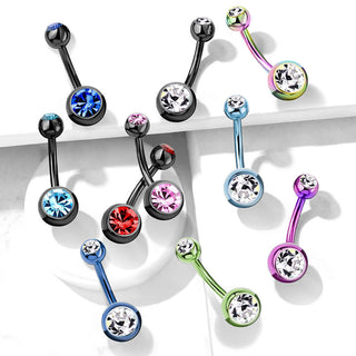 Piercing Ombelico Sfera Zirconi