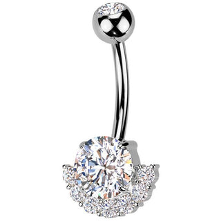 Piercing Ombelico Titanio ottone zirconi