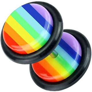 Acrilico Finto Plug Arcobaleno