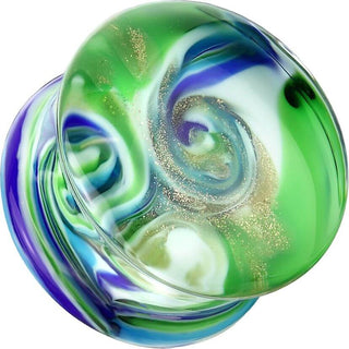 Vetro Plug Blu Verde Voltice doppia svasatura